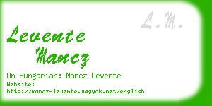 levente mancz business card